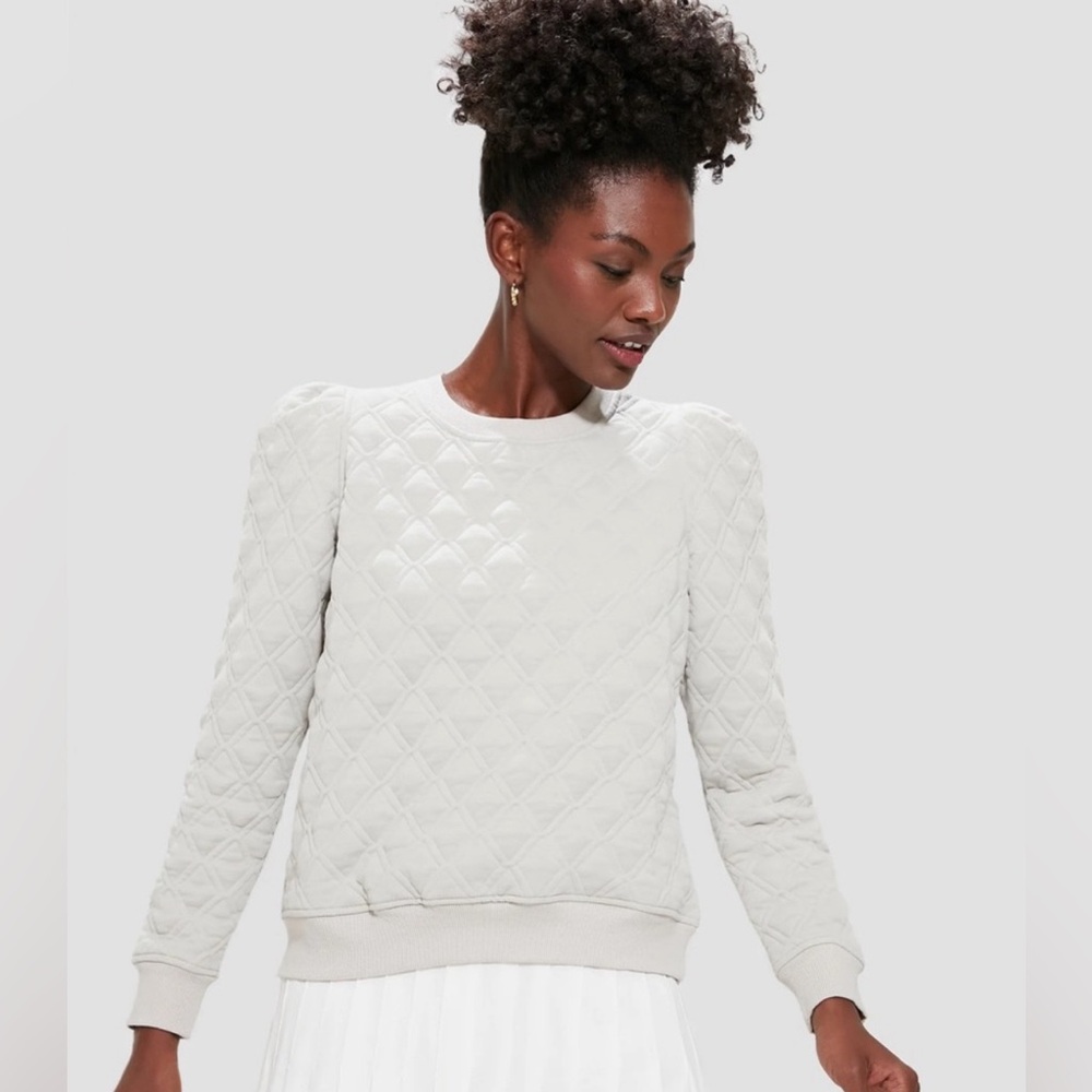 Quilted Cream Women's Top